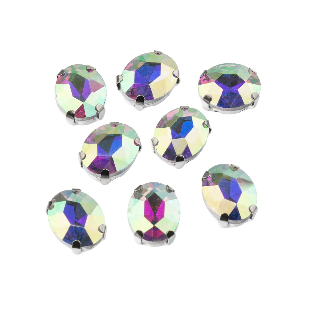 John Bead Crystal Lane 10mm Sew-On Rhinestones, 8ct.